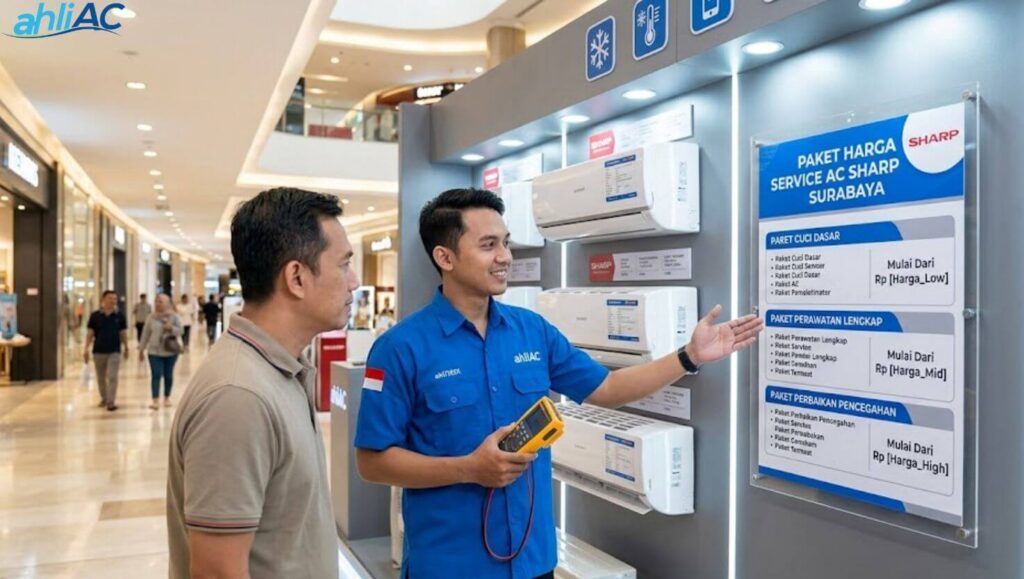 Jenis-jenis Paket Harga Service AC Sharp Surabaya 