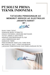 Perawatan AC menurut Service AC Electrolux Jakarta Barat