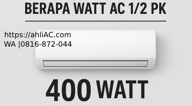 Berapa Watt AC 1/2 PK? Cek Konsumsi Listrik & Tips Hemat Energi