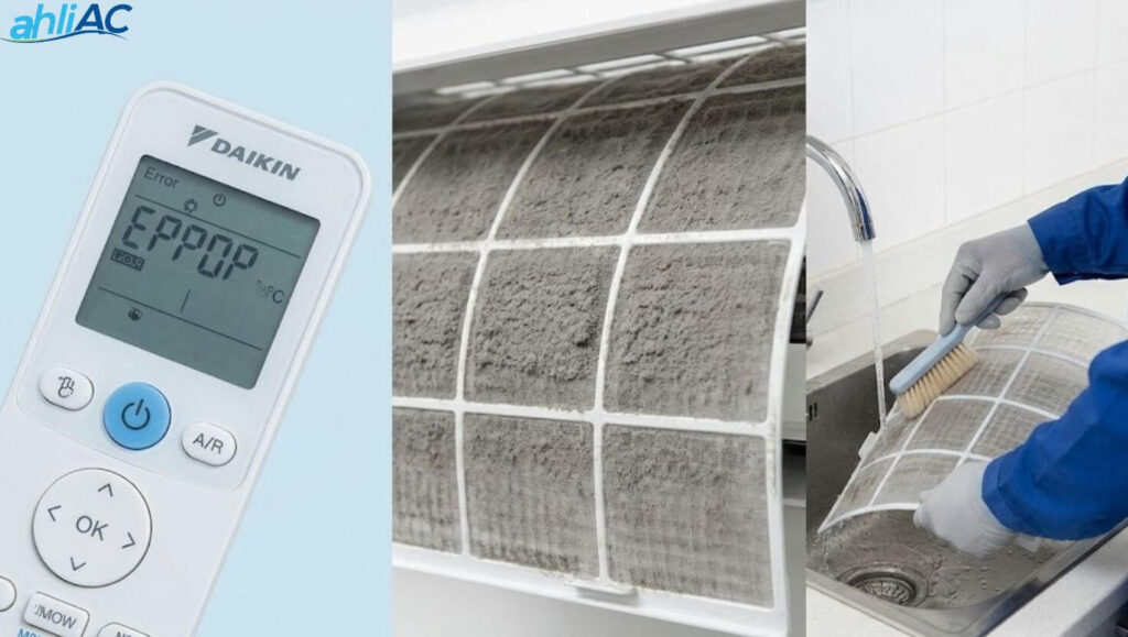 cara bersihkan filter daikin ac Langkah-langkah praktis membersihkan filter udara pada unit Daikin AC rumah.