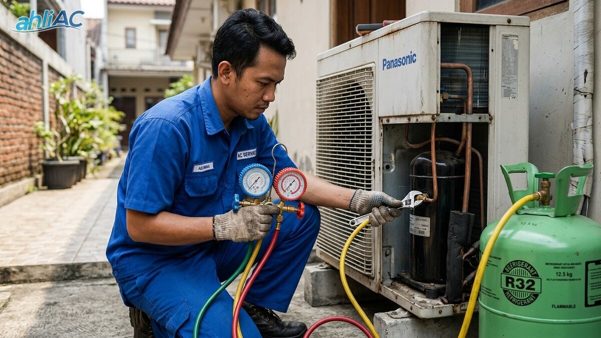 Perbaikan Kebocoran Freon AC Cawang & Las Evaporator
