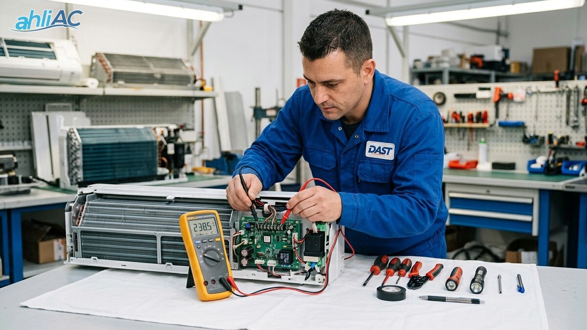 Perbaikan Modul PCB AC Dast & Cek Relay Kompresor